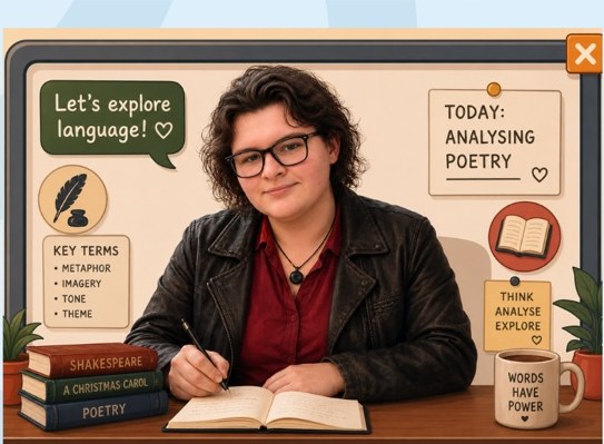 Alex Dimmock online English tutoring graphic